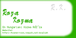 roza kozma business card
